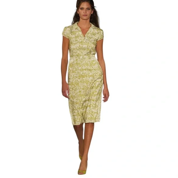 marc jacobs green silk dress Marc Jacobs Green Velvet Henley Polyester Long Sleeves Maxi Dress – The  Closet New York